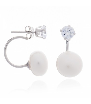 CZ/Pearl Double Earring