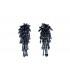 Mayura Navy Beaded Earrings by Boho Betty