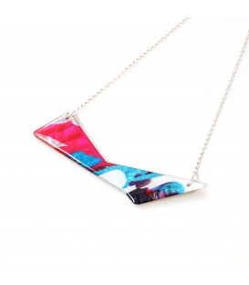 Jojo Blue 'Triangle' Winter Fuchsia Necklace