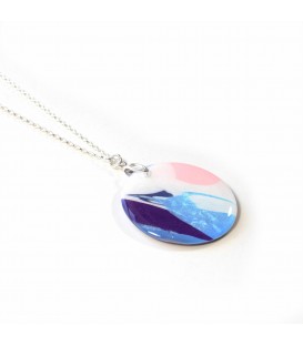 Jojo Blue Rectangle Summer Haze Pendant