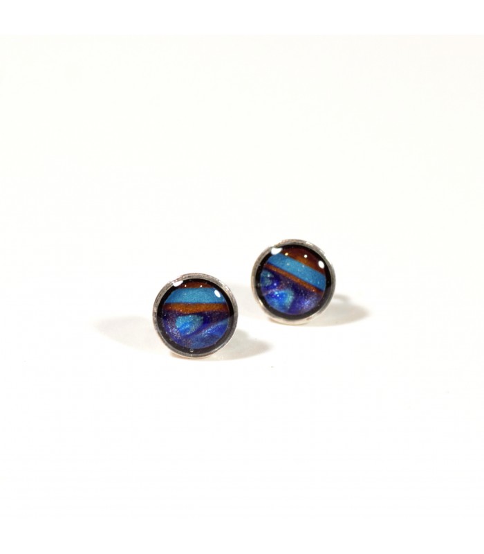 JoJo Blue Small Multi Stud Earrings - Sophisticato Jewellery