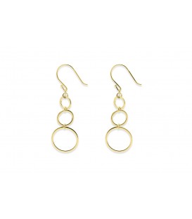 Boho Betty Lockwood 3 circle Earrings gold