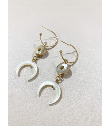 Bcharmd Jasmine Seashell Earrings Gold
