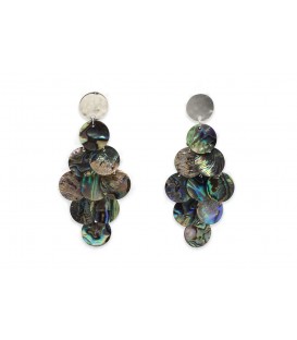 Boho Betty Yowla Blue Mother of Pearl Statement Earrings