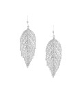 Leaf with Crystals Silver