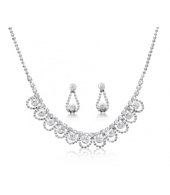 Diamante Necklace and Earring Set - Sophisticato Jewellery