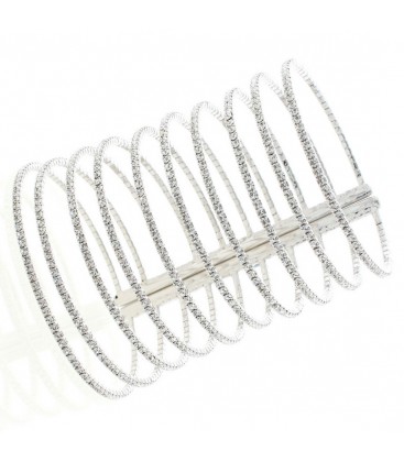 Long Crystal Embellished Cuff